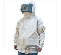 Amhuui Combinaison De Protection pour Sablage, Capuche De Sablage De Couleur Blanche, Casquette De Châle en Toile, Masque D'équipement De Protection, Casque De Sablage, Capuche Anti-poussière, Toile