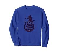 Ami à Quatre Pattes, Amoureux des Chats pour Toujours Sweatshirt, Unisexe pour Adultes, Bleu Royal, XL