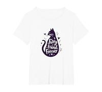 Ami à Quatre Pattes, Amoureux des Chats pour Toujours T-Shirt, Femme Grandes Tailles, Blanc, 4X