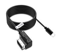 AMI Câble auxiliaire pour interface musicale compatible avec Audi VW A3 A4 A5 A6 A8 S4 S6 S8 Q5 Q7 R8 Jetta GLI Golf GTI Passat CC Touareg Eos Skokda (1 m de longueur) noir