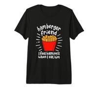 Ami Hamberger Je ressens du Bonheur Quand Je Le Mange - T-Shirt Haut de Gamme
