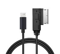 AMI MMI Câble auxiliaire pour iPhone 14 13 12 11 XS XR X 8 7 6, Interface auxiliaire de Voiture Compatible avec Audi A3/A4/A5/A6/A7/A8/S4/S6/S8/Q5/Q7/R8/TT, adaptateurs d'entrée auxiliaires pour VW