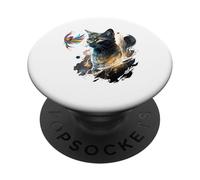 Ami ou Ennemi ? Chat et Oiseau Design Buddies ou Ennemis ? PopSockets PopGrip Adhésif