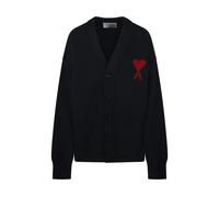 Ami Paris - ADC Cardigan Col V en Mérinos Feutré - Femme - Pulls - Noir - Taille: 36 FR