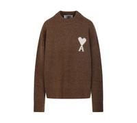 Ami Paris - ADC Round Neck Sweater - Femme - Pulls - Brun - Taille: 40 FR