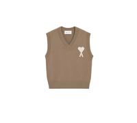 Ami Paris - ADC Sleeveless Sweater - Femme - Pulls - Beige - Taille: 40 FR