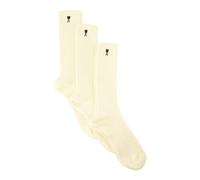 Ami Paris - Ami de Coeur 3-Pack Socks - unisex - Sous-vêtements - Beige - Taille: XS