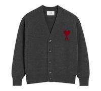 Ami Paris - De Coeur Cardigan - Homme - Pulls - Gris - Taille: M