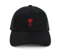 Ami Paris - Ami De Coeur Embroidery Cap - Homme - Accessoires - Noir - Taille: ONE Size