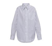 Ami Paris - Ami De Coeur Striped Chest-Pocket Shirt - Femme - Blouses et Chemises - Blanc - Taille: 36 FR