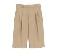 Ami Paris - Bermuda Large Two-Pleat Gabardine Shorts - Femme - Shorts - Beige - Taille: 32 FR