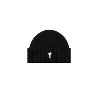 Ami Paris - Bonnet avec Ami De Coeur contrasté - Femme - Accessoires - Noir - Taille: ONE Size