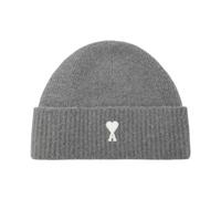 Ami Paris - Bonnet De Coeur en Alpaga - Homme - Accessoires - Gris - Taille: ONE Size