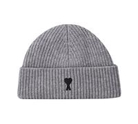 Ami Paris - Bonnet De Coeur - Homme - Accessoires - Gris - Taille: ONE Size