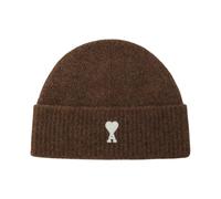 Ami Paris - Bonnet d'Hiver en Laine d'Alpaga - Homme - Accessoires - Brun - Taille: ONE Size