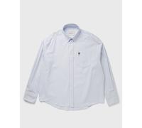 AMI Paris BOXY FIT SHIRT BUTTON DOWN COLLAR AND EMBROIDERED AMI DE COEUR men Longsleeves blue taille: FR 41