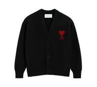 Ami Paris - Cardigan Ami de Coeur avec broderie - Homme - Pulls - Noir - Taille: XS