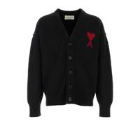 Ami Paris - De Coeur Cardigan - Homme - Pulls - Noir - Taille: M