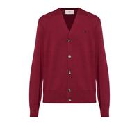 Ami Paris - Cardigan avec logo brodé - Homme - Pulls - Rouge - Taille: XS