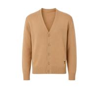 Ami Paris - Cardigan en cachemire à col rond avec Ami de Coeur - Homme - Pulls - Beige - Taille: S