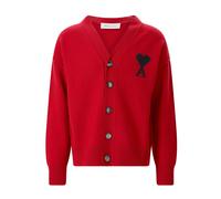 Ami Paris - Cardigan Ami De Coeur - Homme - Pulls - Rouge - Taille: XL