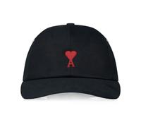Ami Paris - Casquette Broderie De Coeur - Homme - Accessoires - Noir - Taille: ONE Size
