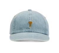 Ami Paris - Casquette de baseball De Coeur en denim - Homme - Accessoires - Bleu - Taille: ONE Size