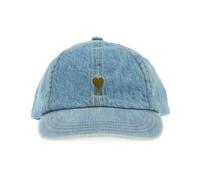Ami Paris - Casquette de baseball en denim - Femme - Accessoires - Bleu - Taille: ONE Size