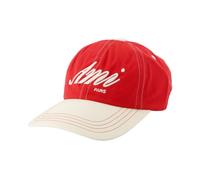 Ami Paris - Casquette en Coton avec Broderie - unisex - Accessoires - Rouge - Taille: ONE Size