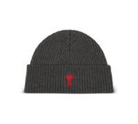 Ami Paris - Chapeau Gris en Tricot avec Logo Brodé - Homme - Accessoires - Gris - Taille: ONE Size