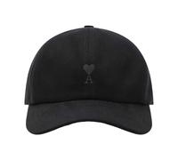 Ami Paris - Chapeau visière en coton noir - Homme - Accessoires - Noir - Taille: ONE Size