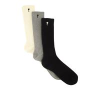 Ami Paris - Chaussettes De Coeur par 3 - unisex - Sous-vêtements - Multicolore - Taille: S