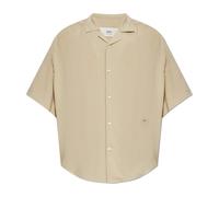 Ami Paris - Chemise avec logo - Homme - Chemises - Beige - Taille: 2XL