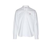 Ami Paris - Chemise Classique M/L à Col Boutonné avec ADC Brodé - Homme - Chemises - Blanc - Taille: S