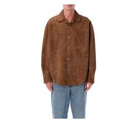 Ami Paris - Chemise en daim marron Aw25 - Homme - Vestes - Brun - Taille: L