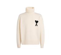 Ami Paris - Col roulés - Homme - Pulls - Beige - Taille: M