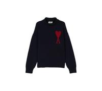 Ami Paris - Coqueline Montpellier Knit ras du cou - Femme - Pulls - Noir - Taille: 42 FR