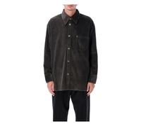 Ami Paris - Corduroy Overshirt - Homme - Chemises - Gris - Taille: L