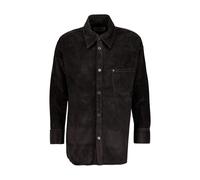 Ami Paris - Cotton Corduroy Side Slit Overshirt - Homme - Vestes - Gris - Taille: XS
