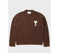 AMI Paris CREWNECK SWEATER WITH AMI DE COEUR men Pullovers brown taille: XL