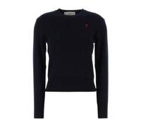 Ami Paris - De Coeur Crewneck Sweater - Femme - Pulls - Bleu - Taille: 40 FR