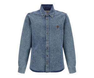 Ami Paris - De Coeur Denim Shirt - Homme - Chemises - Bleu - Taille: M