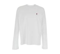 Ami Paris, Homme, Tops, Blanc, Taille: L Quota Long Sleeve T-shirt