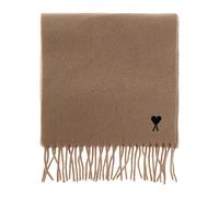 Ami Paris - Écharpe en laine avec logo - unisex - Accessoires - Beige - Taille: ONE Size