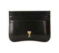Ami Paris - Étui Carte en Cuir Noir Verni - Femme - Accessoires - Noir - Taille: ONE Size