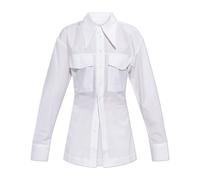 Ami Paris, Femme, Blouses et Chemises, Blanc, Taille: 36 FR Sharp Collar Fitted Shirt