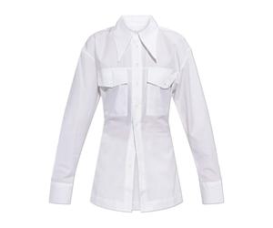 Ami Paris, Femme, Blouses et Chemises, Blanc, Taille: 36 FR Sharp Collar Fitted Shirt