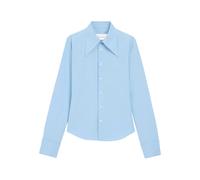 Ami Paris, Femme, Blouses et Chemises, Bleu, Taille: 34 FR Sharp Collar Adjusted Shirt