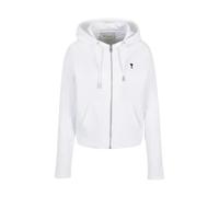 Ami Paris, Femme, Sweatshirts et sweats à capuche, Blanc, Taille: 38 FR De Coeur Zipped Sweat à capuche