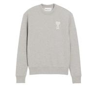 Ami Paris, Femme, Sweatshirts et sweats à capuche, Gris, Taille: 44 FR Crewneck Classic Fit avec patch Ami de Coeur en maille